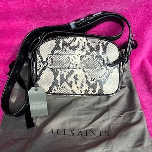 NWT ALLSAINTS sliver bun bag xbody (wb103q)
